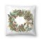 Golden Christmas Wreath Throw Pillow Americanflat Decorative Pillow